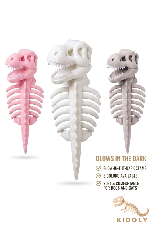 Kidoly Dino Skeleton Hood T-Rex Costume for Cats, Dogs & Kids 🦕