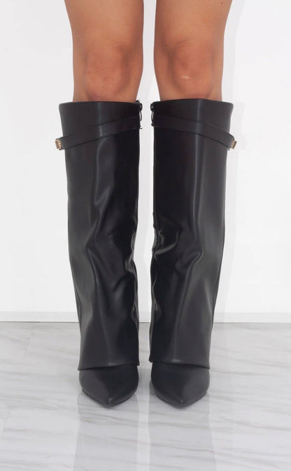 Lucia Voss Leather Black Boots