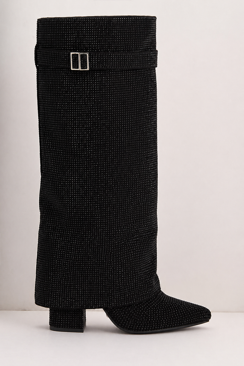 Sovelly Diamanté Black Boots